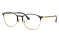 Ray-Ban RB6375 lunettes de soleil Rond Or, Noir Métal Unisexe S/M