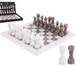 Échiquier Marbre Échiquier - Jeu d'échecs 34 pièces - 12 x 12 pouces - Marbre noir blanc