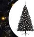 vidaXL - Kunststof - Voorverlichte - Kerstboom - met - 300 - LED - Zwart - 240 - cm - PVC