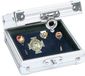 Safe Aluminium vitrine cassette met acrylglas deksel - 10 x 9,5 x 4 cm