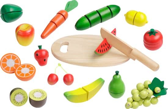 HOWA Speelgoed Snijset Fruit en Groenten 16 stuks 4867