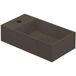 INK - Fontaine en Polystone carrée avec trou de robinet à gauche - 400x220x100 mm - Béton Quartz