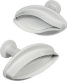 PME Plunger cutter - set van 2 lelie bladeren - small - wit