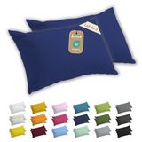 Lavea® Kussenslopen 40x60 cm Set van 2 – Kussenhoezen van 100% Zachte en Ademende Jersey Katoen met YKK Ritssluiting – Koningsblauw