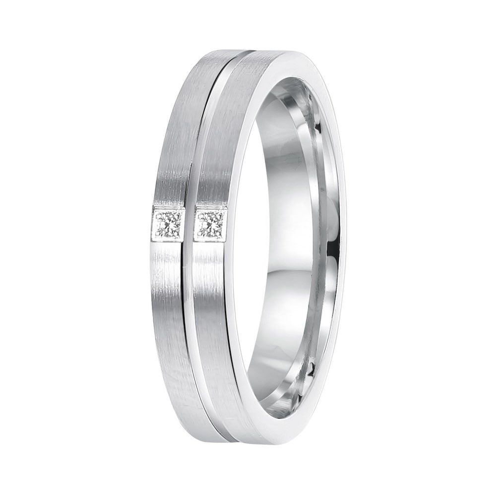 Lucardi Zilveren vriendschapsring Boedapest dames zirkonia