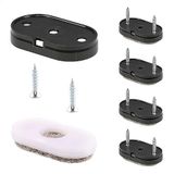 Wagner QuickClick® 15783100 Viltglijders, meubelglijders, set van 4 stuks om vast te schroeven, 4 x basis + 8 x schroef + glijinzet verwisselbaar, vilt, robuust natuurlijk, 35 x 20 mm, made in DE