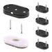 Wagner QuickClick® 15783100 Viltglijders, meubelglijders, set van 4 stuks om vast te schroeven, 4 x basis + 8 x schroef + glijinzet verwisselbaar, vilt, robuust natuurlijk, 35 x 20 mm, made in DE