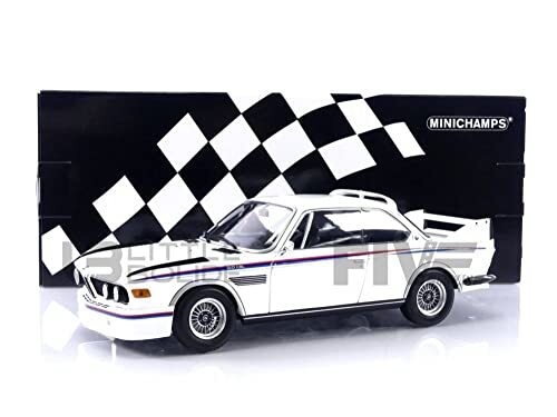 MINICHAMPS 155028136 - B-M-W 3,0 CSL White 1973 - schaal 1/18 - verzamelstuk miniatuur