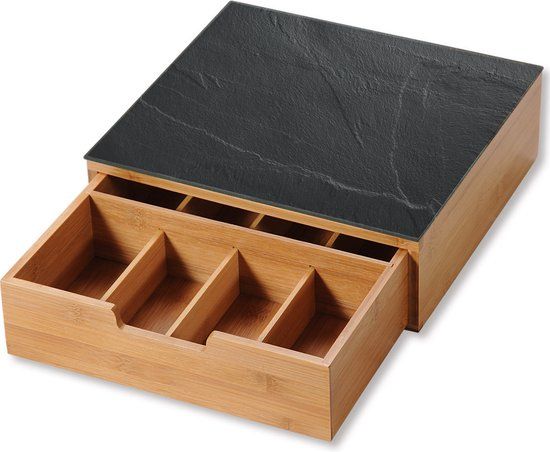 Kesper 2-in-1 Bamboe Koffiemachine Standaard & Capsule Houder - Dolce Gusto - 8 Vaks