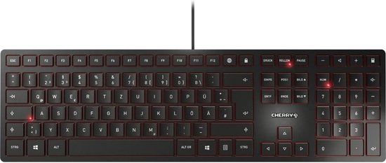 CHERRY KC 6000 SLIM Toetsenbord USB Scandinavisch Zwart