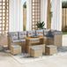 Maison Exclusive - Ensemble de jardin 10 pièces, polyrotin beige