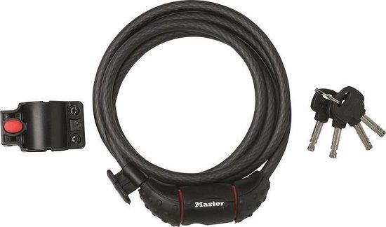 Masterlock Quantum Kabelslot - 10 mm x 180 cm - Zilver