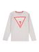 GUESS Shirt lichtgrijs / rood / wit