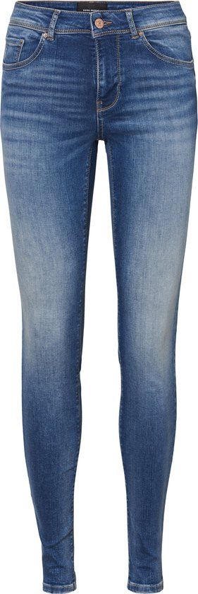 Vero Moda VMLUX MR SLIM JEANS RI310 GA NOOS Dames Jeans - Medium Blue Denim - Maat XL X L30
