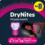 Huggies Drynites Luierbroekjes Meisjes 4-7 jaar (17-30 kg) - 64 stuks