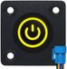 ProRide Interrupteur à pression en métal Panneau encastrable 12V ON-OFF - 22mm - avec câble de connexion - 12V/24V - Indicateur LED Jaune