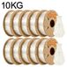 PLA Filament pour imprimante 3D - PLA standard 1,75 mm - Faible retrait - Convient aux imprimantes 3D FDM - Convient aux stylos 3D - 10 kg - Transparent