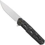 WE Knife WE22026-6 Aluminium Foil Carbon Fiber, zakmes, Ostap Hel design