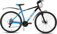 HILAND Vélo de montagne - 27 pouces - 18 vitesses - Freins à disque mécaniques - Fourche à suspension - Cadre en aluminium - Bleu