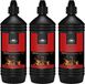 Esschert Design 3x Lampenolie/Fakkelolie 1 Liter - Zwart