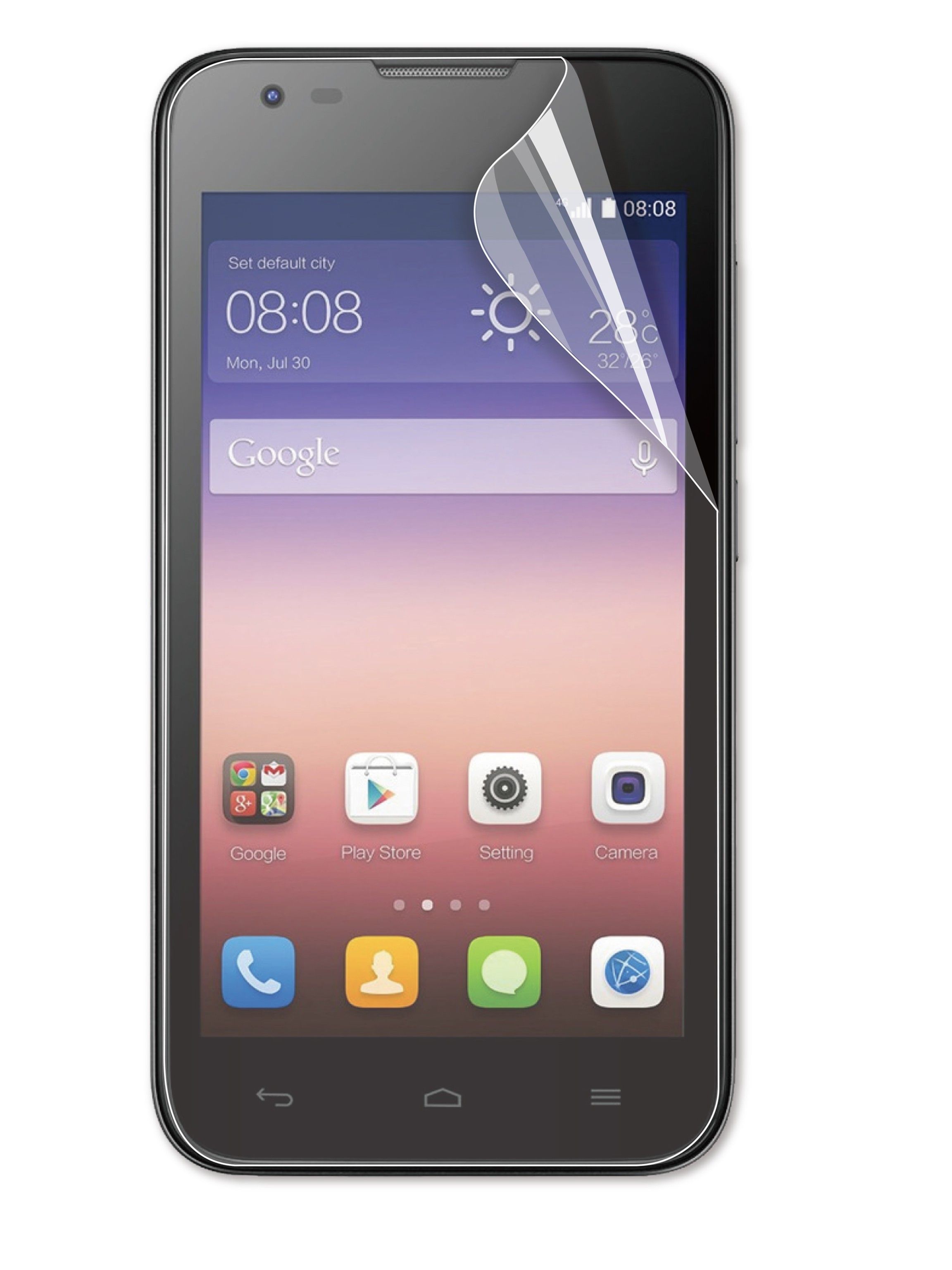 BeHello Huawei Ascend Y550 Screen Protector Applicator Glossy Transparent - 2 stuks