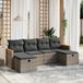 Maison Exclusive - Ensemble de meubles de jardin 6 pièces avec canapé et coussins, gris, en polyrotin
