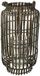 King Home Lantaarn Bamboe Gris avec verre, gris, Ø 20 x H 54