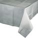 Amscan Tafelkleed zilver - Plastic