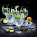 KADAX Gingglazen, set van 6, tonicglazen met getrokken steel, cocktailglas, glazen, waterglazen, bierglazen, tulpenvorm, biertulp (570 ml)