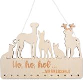 oCreon Adventskalendergeschenken - Van hout - In natuurlijke kleuren en zwart - Kalender om zelf te knutselen