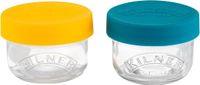 Kilner Voorraaddoos Rond Set 0,125 l Blauw, Transparant, Geel 2 stuk(s)