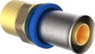 KIRCHHOFF MS overgangsstuk, blanco, 20 mm x 1/2"BU, persfitting voor meerlagen buis
