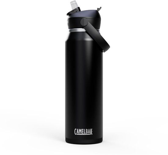 CamelBak Thrive Flip Straw Drinkfles - 1 L - RVS - Met Rietje - Isolatie Waterfles - Zwart