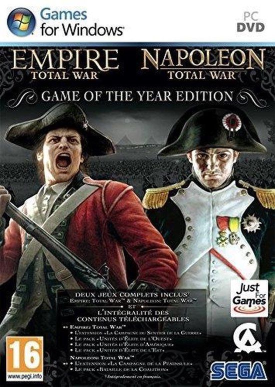 just for games Total War: Empire + Total War: Napoleon, PC Standard+Add-on Engels, Frans