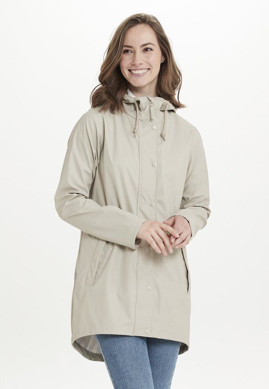 Weather Report Regenjacke PETRA Damesjas Beige Polyester Waterdicht Herfst/Winter 2022