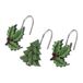 Avanti Linens Spode kerstboom tartan collectie, metalen hars, veelkleurig, 12 stuks douchehaken set