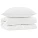 VidaXL Dekbed set met kussen 2 st wit microvezel
