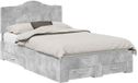 vidaXL Bedframe with Drawer, Concrete Grey, 135 x 190 cm, Engineered Wood