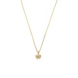 Lucardi Kinder Zilveren goldplated ketting met vlinder - Ketting - 925 Zilver - Goudkleurig - 40 cm