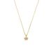Lucardi Kinder Zilveren goldplated ketting met vlinder - Ketting - 925 Zilver - Goudkleurig - 40 cm