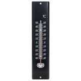 Lifetime Garden zon/schaduw thermometer zwart voor buiten 29.5 cm van metaal - weermeters