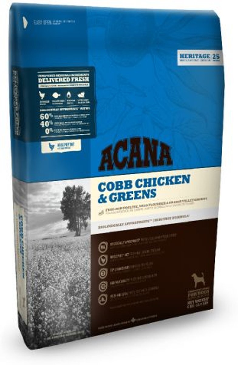 Acana Heritage Cobb Chicken & Greens hondenvoer 17 kg