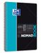 Oxford 400100860 Nomadbook Studentennotitieboek, spiraalbinding, kleine ruitjes, 5 x 5 mm, 17,6 x 25 cm, 160 pagina's, willekeurige kleuren