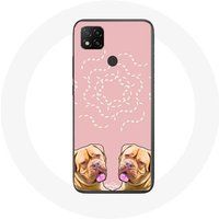 Maniacase Etui voor Xiaomi Redmi 9C Dogue de Bordeaux symmetrische foto