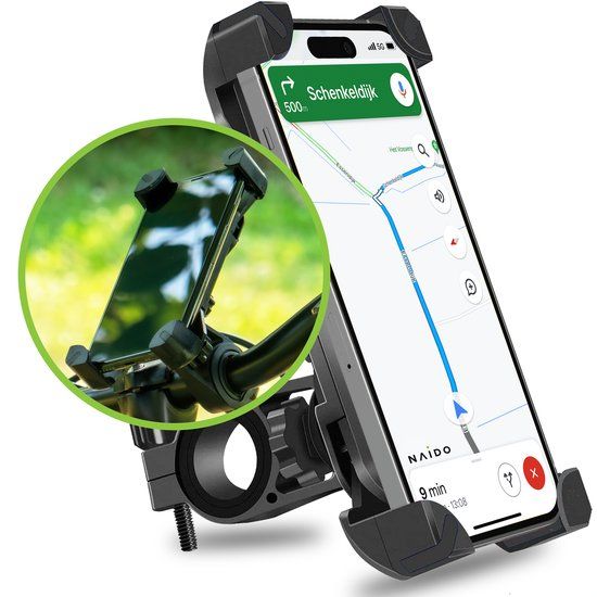 Naido Universele Telefoonhouder Fiets - Zwart