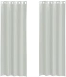 vidaXL Gordijnen voile met doorvoertules 2 st 140x300 cm lichtgrijs
