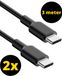ThunderGold 2x USB C kabel 3 Meter 60W - USB C naar USB C