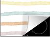 Merkloos KitchenYeah® Inductie beschermer 70x52 cm - Lijn - Pastel - Regenboog - Patronen - Inductiebeschermer
