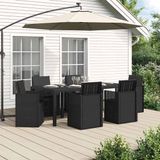 vidaXL Tuin Eettafel Set 7-delig Antraciet PP