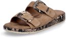 Tamaris Dames Muiltjes Beige Suède/Textiel Hakhoogte 8 cm en hoger Maat 39